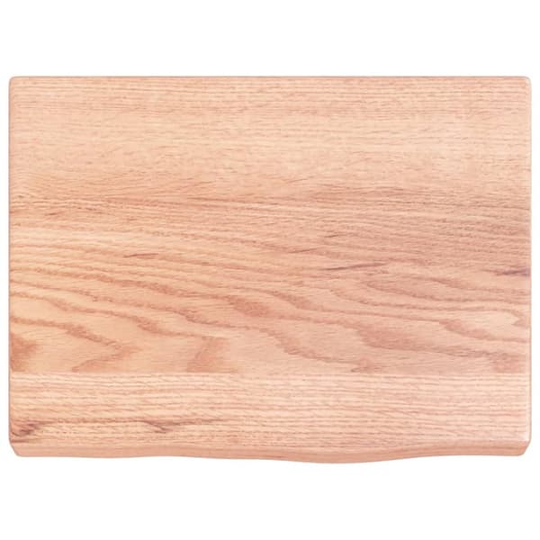 væghylde 40x30x(2-4) cm behandlet massivt egetræ lysebrun