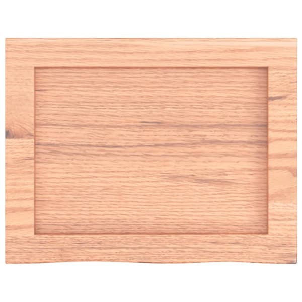 væghylde 40x30x(2-4) cm behandlet massivt egetræ lysebrun