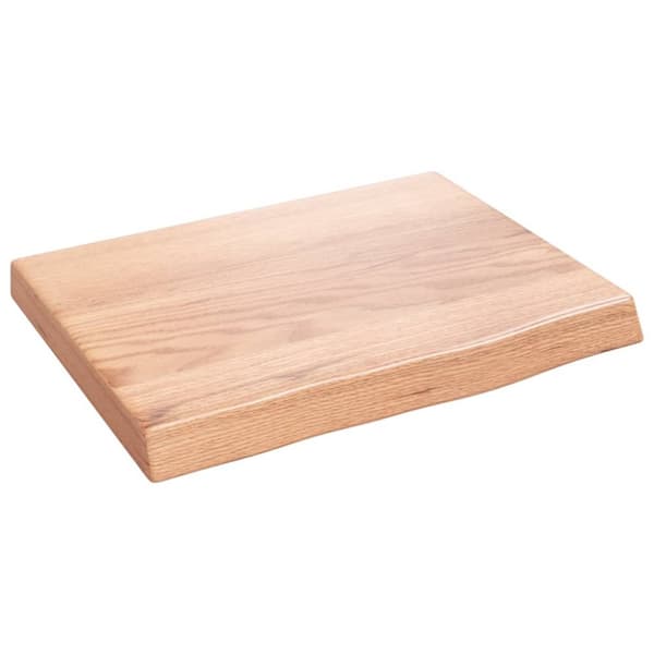 væghylde 40x30x(2-4) cm behandlet massivt egetræ lysebrun