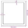 Miniatyrbild 9 av 9: Bänkskiva badrum mörkbrun 60x60x(2-6) cm behandlat massivt trä