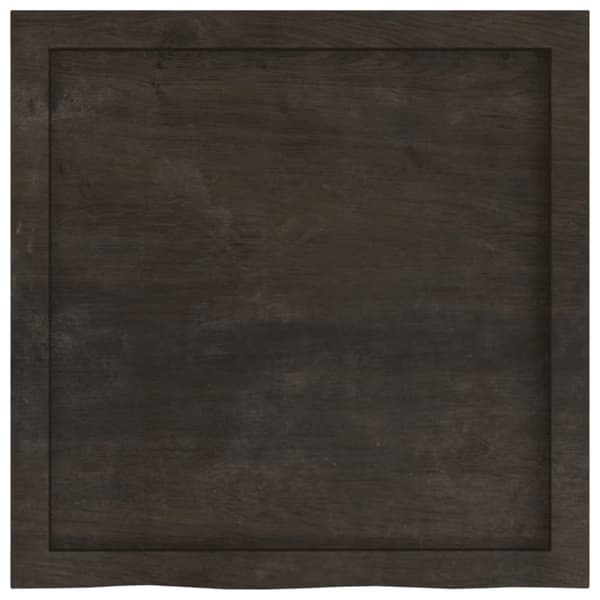 Vägghylla mörkbrun 60x60x(2-4) cm behandlad massiv ek