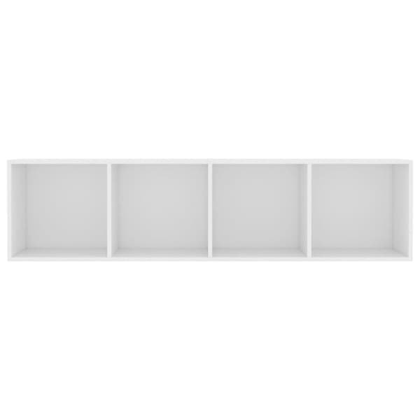 Bokhylla/TV-bänk vit 143x30x36 cm