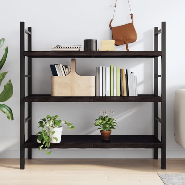 Seinähylly tummanruskea 120x60x(2-4) cm käsitelty täystammi