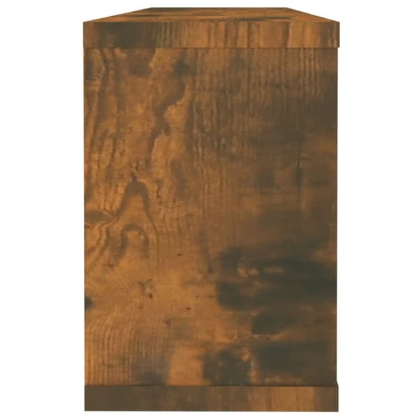 Seinäkuutiohyllyt 2 kpl savutammi 60x15x23 cm tekninen puu