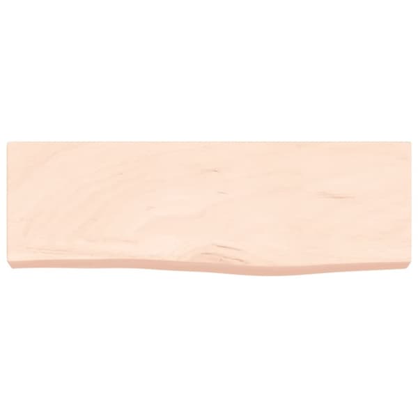 væghylde 60x20x6 cm ubehandlet massivt egetræ