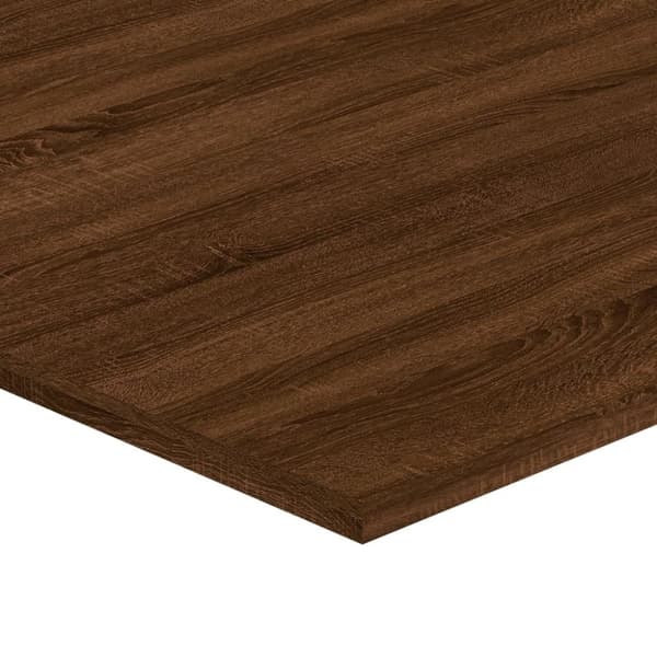 vidaXL væghylder 4 stk. 100x50x1,5 cm konstrueret træ brunt egetræ