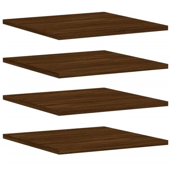 vidaXL Vägghyllor 4 st brun ek 40x50x1,5 cm konstruerat trä