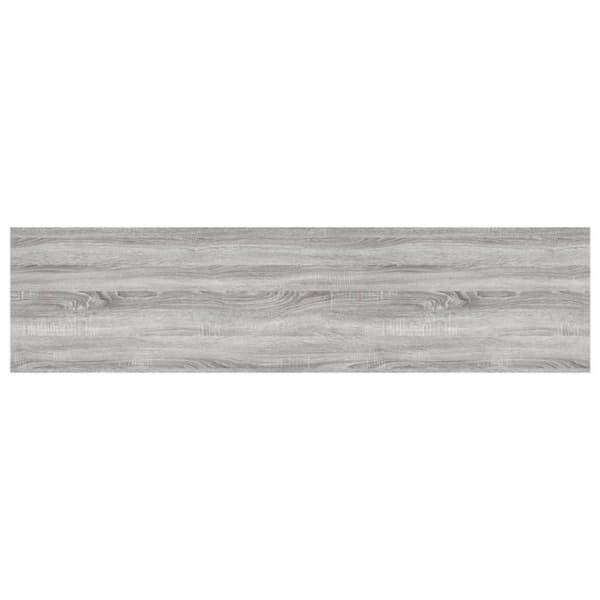 vidaXL væghylder 4 stk. 80x20x1,5 cm konstrueret træ grå sonoma-eg