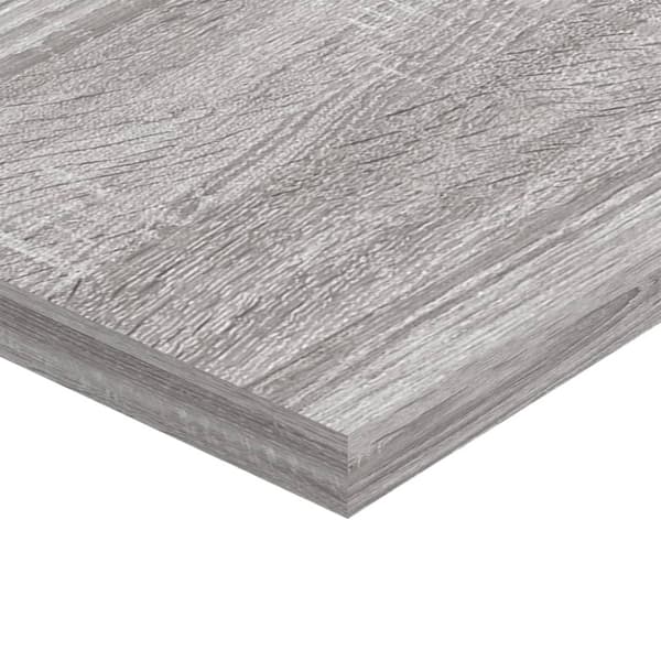 vidaXL væghylder 4 stk. 80x20x1,5 cm konstrueret træ grå sonoma-eg