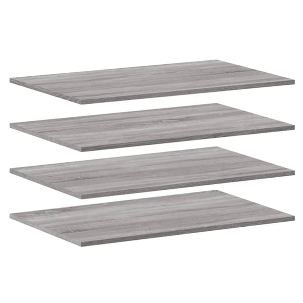 vidaXL Vägghyllor 4 st grå sonoma 80x50x1,5 cm konstruerat trä