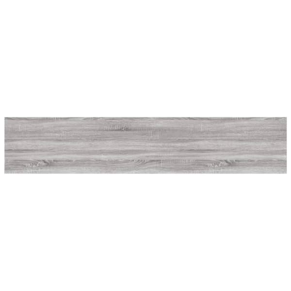 vidaXL væghylder 4 stk. 100x20x1,5 cm konstrueret træ grå sonoma-eg