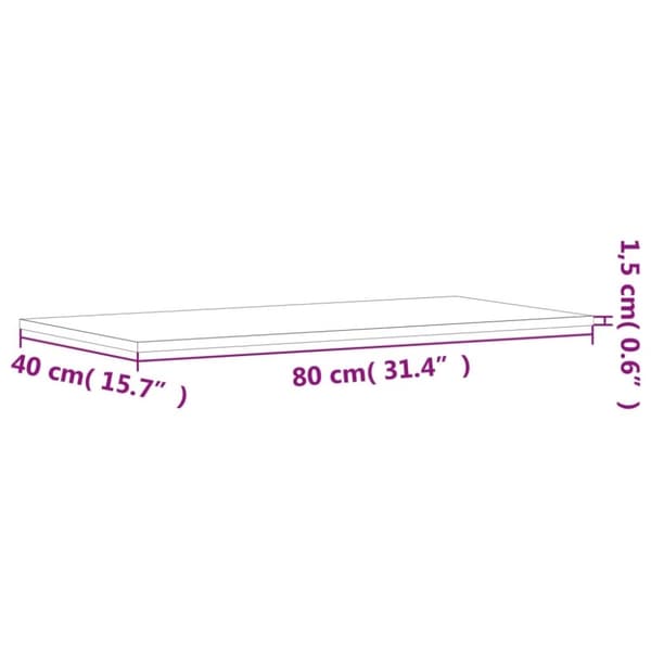 vidaXL væghylder 4 stk. 80x30x1,5 cm konstrueret træ røget egetræ