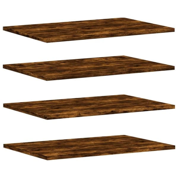 vidaXL Vägghyllor 4 st rökfärgad ek 60x40x1,5 cm konstruerat trä