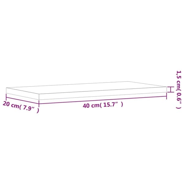 vidaXL Vägghyllor 4 st rökfärgad ek 40x20x1,5 cm konstruerat trä