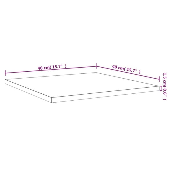 vidaXL væghylder 4 stk. 40x40x1,5 cm konstrueret træ brunt egetræ