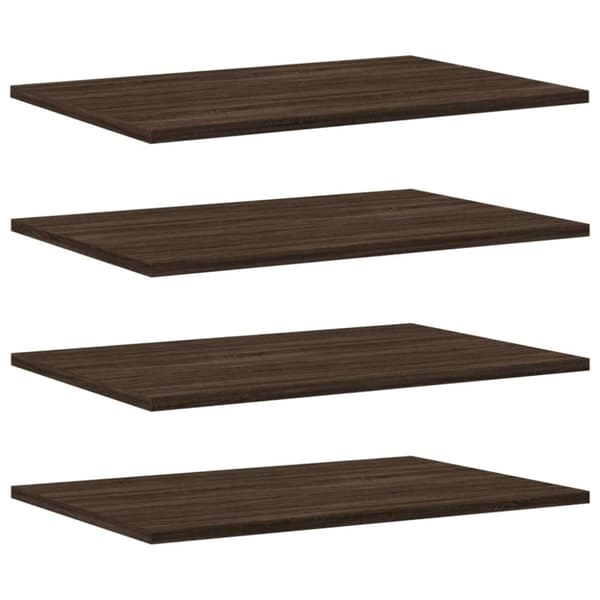 vidaXL Vägghyllor 4 st brun ek 60x40x1,5 cm konstruerat trä