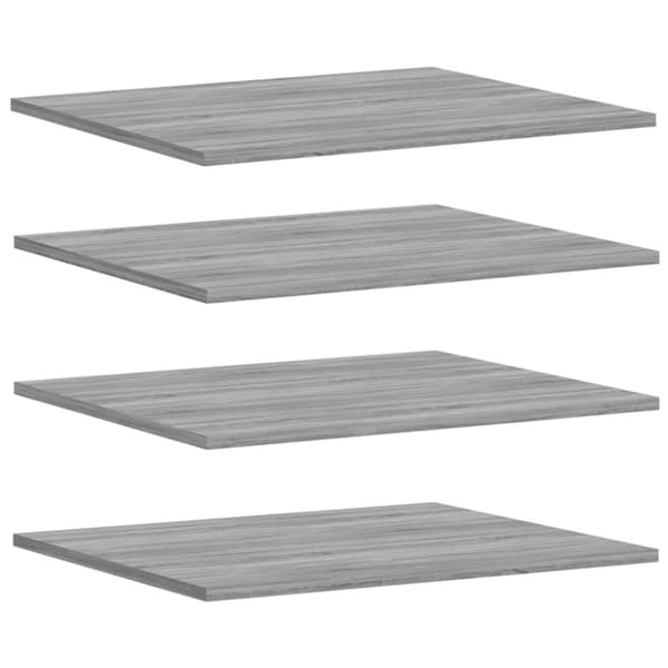 vidaXL Vägghyllor 4 st grå sonoma 60x50x1,5 cm konstruerat trä