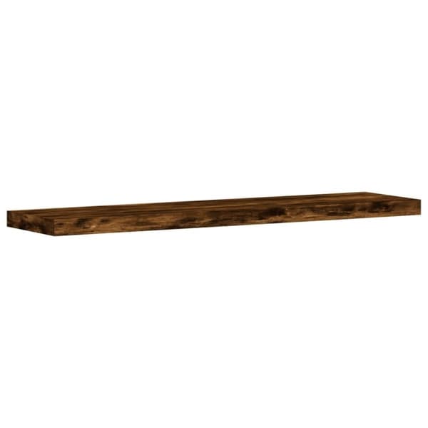 vidaXL væghylder 4 stk. 40x10x1,5 cm konstrueret træ røget egetræ