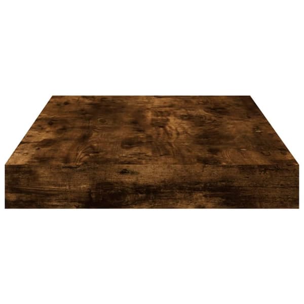 vidaXL væghylder 4 stk. 40x10x1,5 cm konstrueret træ røget egetræ