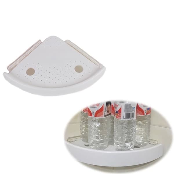 Hörnhylla - Vit - Badrum - Premiummaterial - Enkel installation - Belastning 10lb