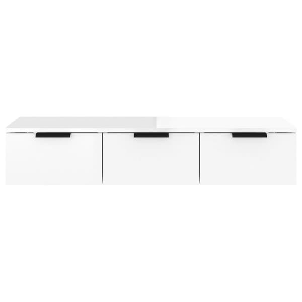 vægskab 102x30x20 cm konstrueret træ hvid højglans