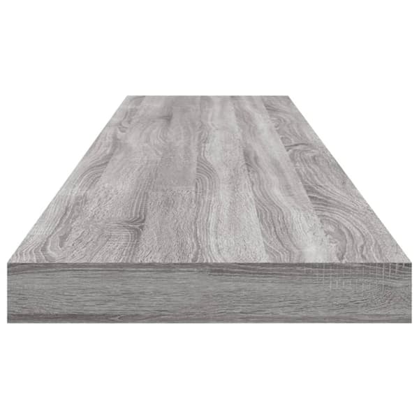 væghylder 4 stk. 8100x10x1,5 cm konstrueret træ grå sonoma-eg
