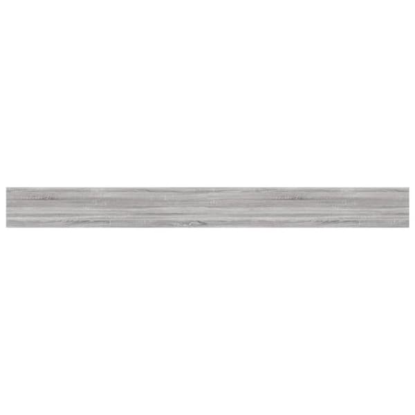 væghylder 4 stk. 8100x10x1,5 cm konstrueret træ grå sonoma-eg