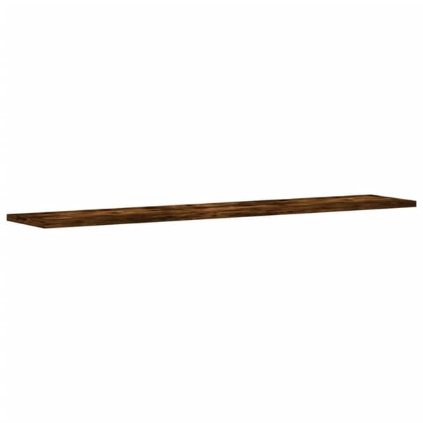Vägghyllor 4 st rökfärgad ek 100x20x1,5 cm konstruerat trä