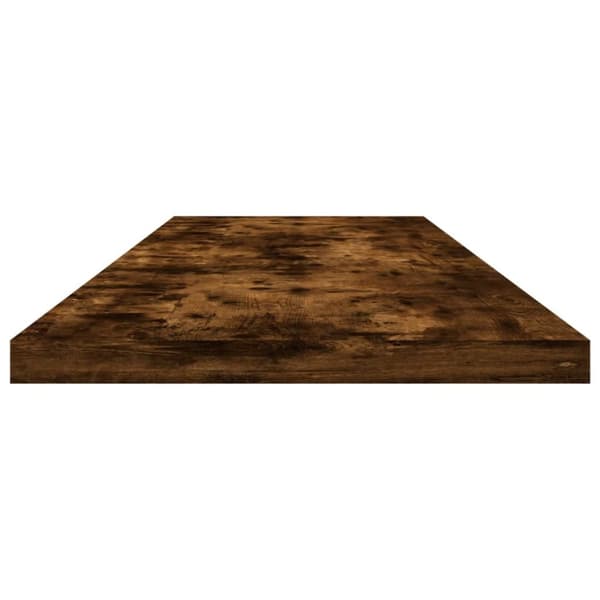 Vägghyllor 4 st rökfärgad ek 100x20x1,5 cm konstruerat trä