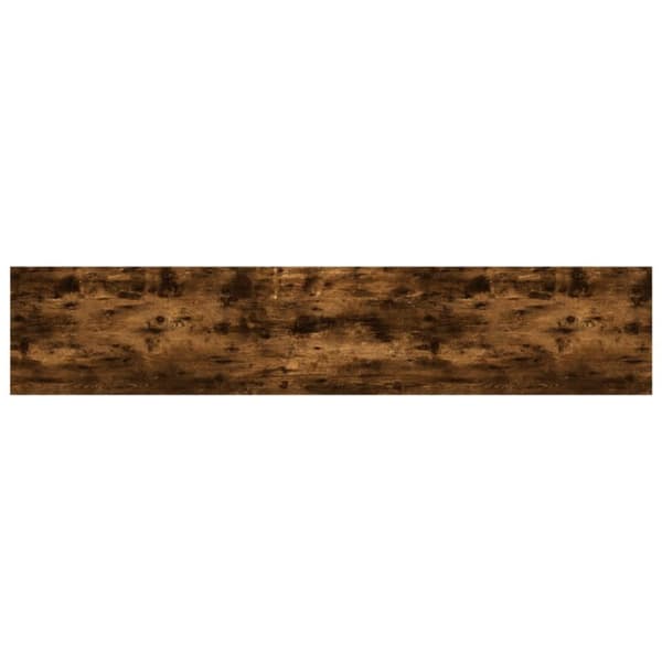 Vägghyllor 4 st rökfärgad ek 100x20x1,5 cm konstruerat trä
