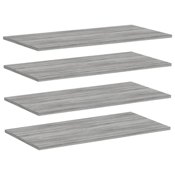 Seinähyllyt 4 kpl harmaa Sonoma 80x40x1,5 cm tekninen puu