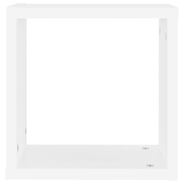 væghylder 4 stk. 30x15x30 cm kubeformet hvid