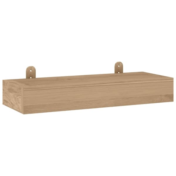 Seinähyllyt 2 kpl 40x15x6 cm täysi tiikki