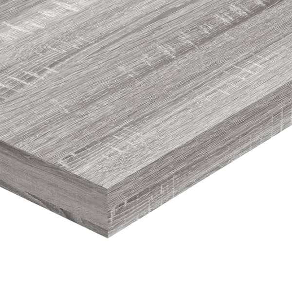 Vägghyllor 4 st grå sonoma 60x10x1,5 cm konstruerat trä