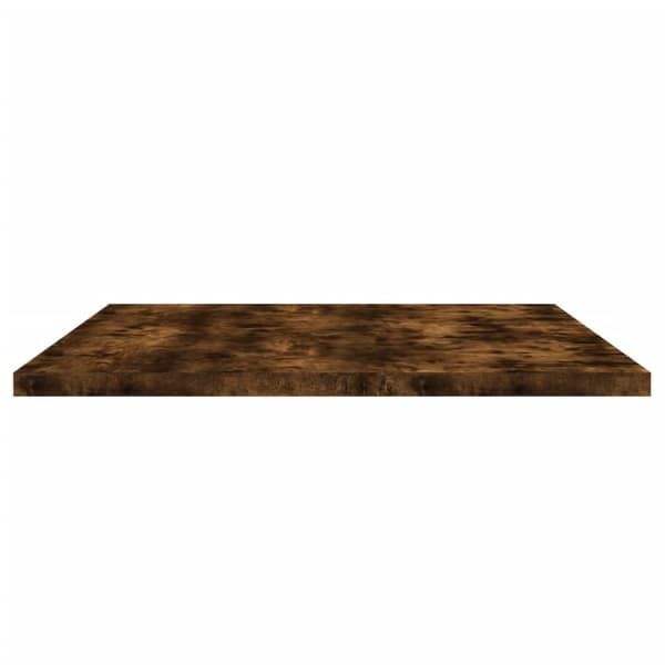 Vägghyllor 4 st rökfärgad ek 80x40x1,5 cm konstruerat trä