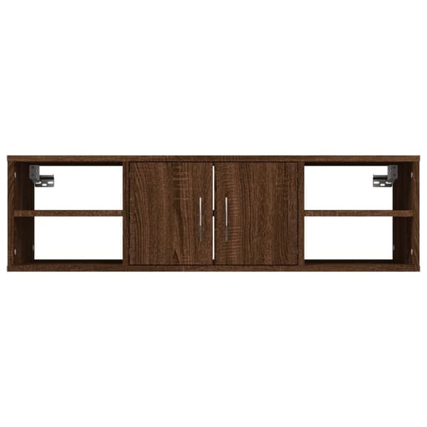 Seinähylly ruskea tammi 102x30x29 cm tekninen puu