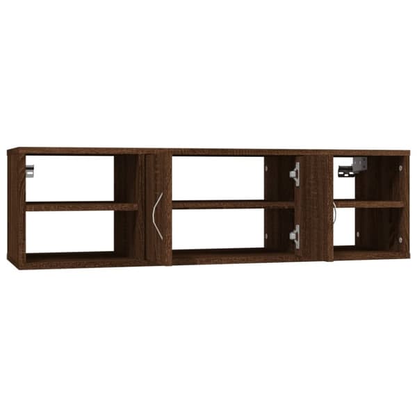 Seinähylly ruskea tammi 102x30x29 cm tekninen puu