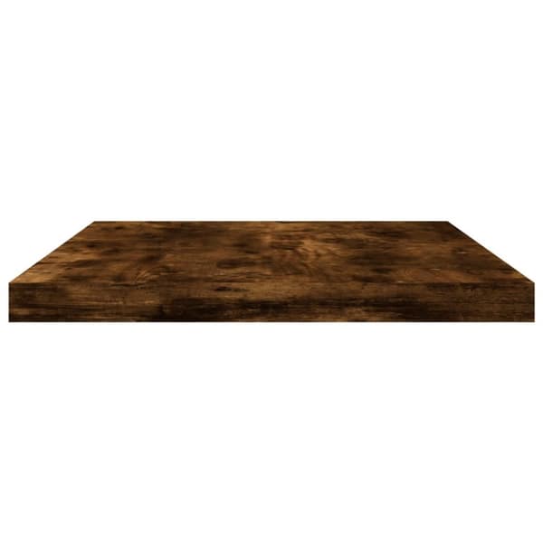 Vägghyllor 4 st rökfärgad ek 40x20x1,5 cm konstruerat trä