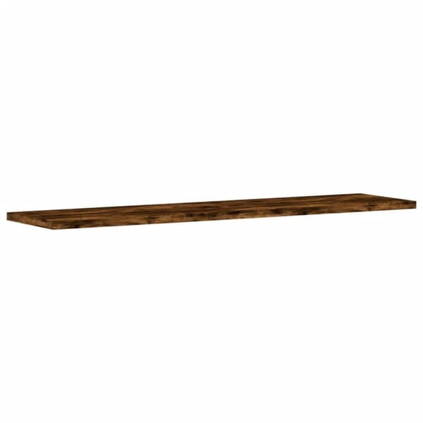 Vägghyllor 4 st rökfärgad ek 80x20x1,5 cm konstruerat trä