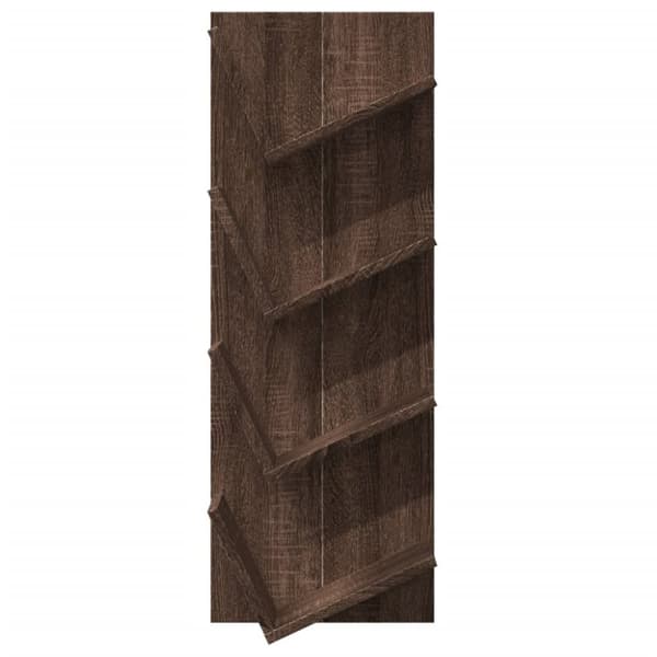vidaXL Vägghylla 4-hyllor brun ek 33x16x90 cm