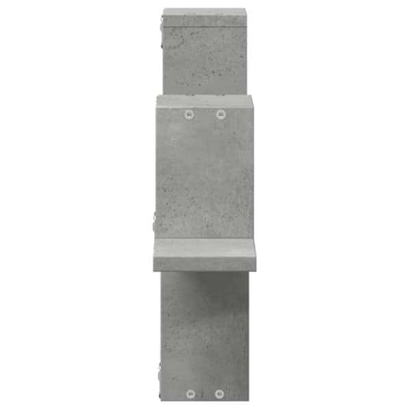 vidaXL væghylde 104,5x10x43 cm konstrueret træ betongrå