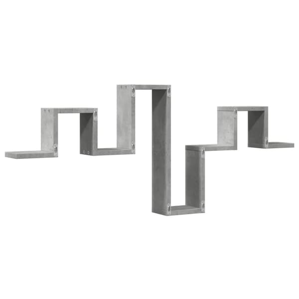 vidaXL Vegghylle betonggrå 104,5x10x43 cm konstruert tre