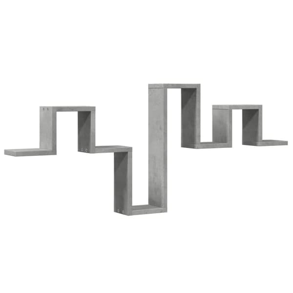vidaXL Vegghylle betonggrå 104,5x10x43 cm konstruert tre