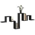 Miniatyrbilde 3 av 10: vidaXL Vegghylle svart 104,5x10x43 cm konstruert tre