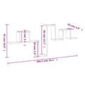 Miniatyrbilde 9 av 10: vidaXL Vegghylle svart 104,5x10x43 cm konstruert tre