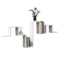 Miniatyrbilde 3 av 10: vidaXL Vegghylle hvit 104,5x10x43 cm sponplate