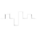 Miniatyrbilde 4 av 10: vidaXL Vegghylle hvit 104,5x10x43 cm sponplate