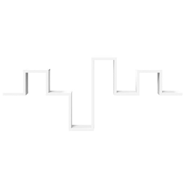 vidaXL Vegghylle hvit 104,5x10x43 cm sponplate