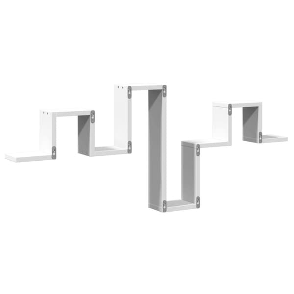 vidaXL Vegghylle hvit 104,5x10x43 cm sponplate