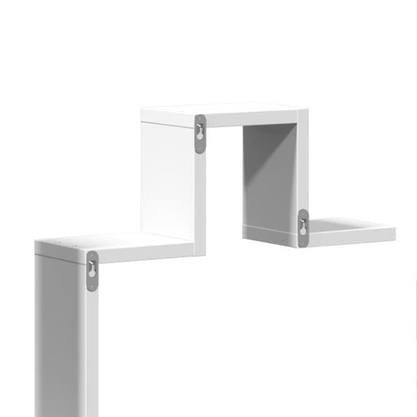 vidaXL Vegghylle hvit 104,5x10x43 cm sponplate